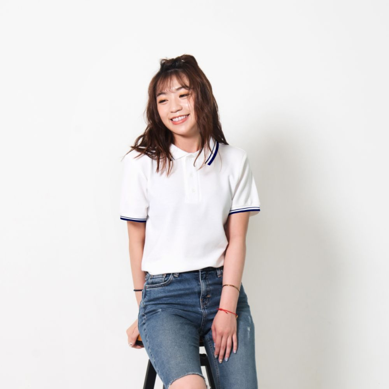 亞規間色領短袖POLO衫